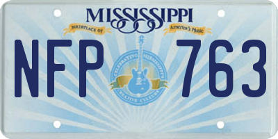 MS license plate NFP763