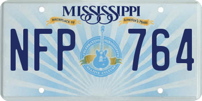 MS license plate NFP764