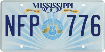 MS license plate NFP776