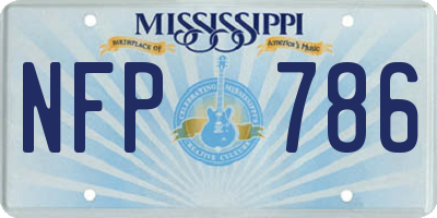 MS license plate NFP786