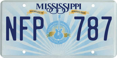 MS license plate NFP787