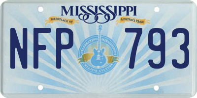 MS license plate NFP793