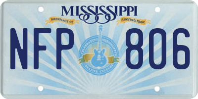 MS license plate NFP806