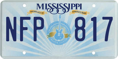 MS license plate NFP817