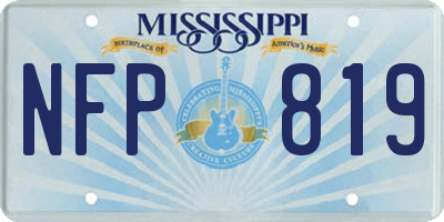 MS license plate NFP819