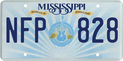 MS license plate NFP828