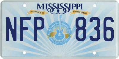 MS license plate NFP836