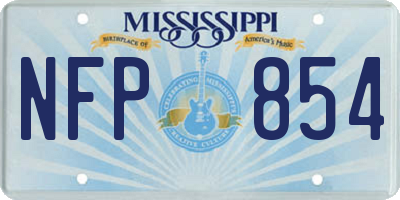 MS license plate NFP854