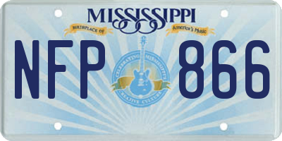 MS license plate NFP866