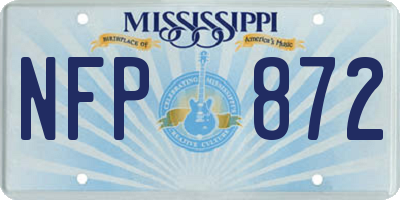 MS license plate NFP872