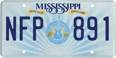 MS license plate NFP891