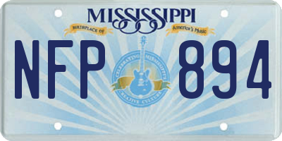 MS license plate NFP894