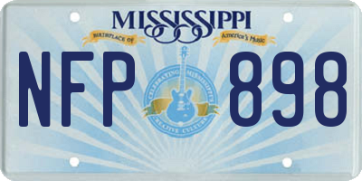 MS license plate NFP898