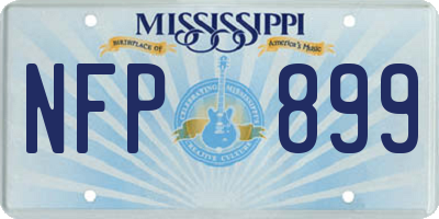 MS license plate NFP899