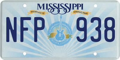 MS license plate NFP938