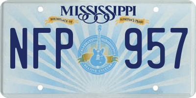 MS license plate NFP957
