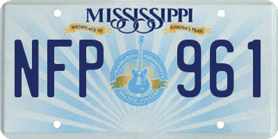MS license plate NFP961