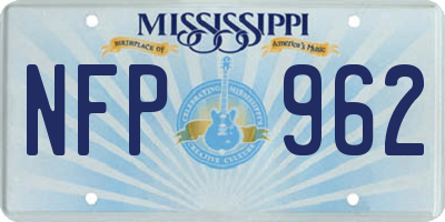 MS license plate NFP962