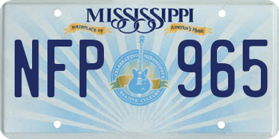 MS license plate NFP965