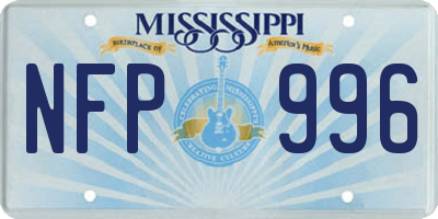 MS license plate NFP996
