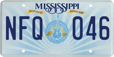 MS license plate NFQ046