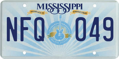 MS license plate NFQ049