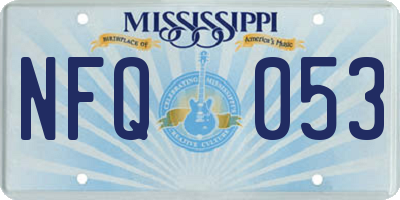 MS license plate NFQ053
