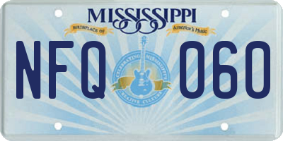 MS license plate NFQ060