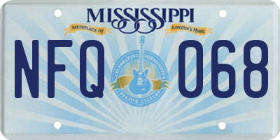 MS license plate NFQ068