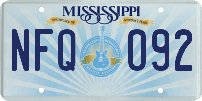 MS license plate NFQ092