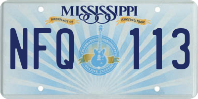 MS license plate NFQ113