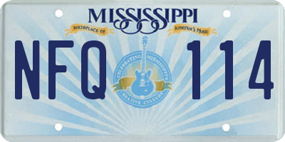 MS license plate NFQ114