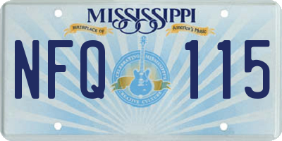 MS license plate NFQ115