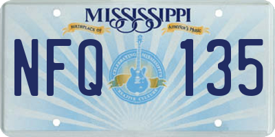MS license plate NFQ135