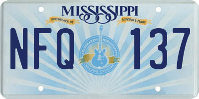 MS license plate NFQ137
