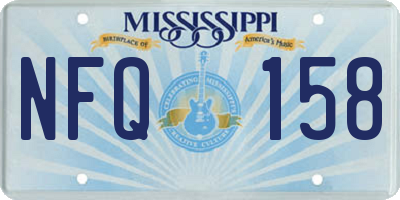 MS license plate NFQ158