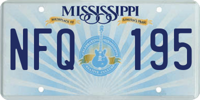 MS license plate NFQ195
