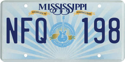 MS license plate NFQ198