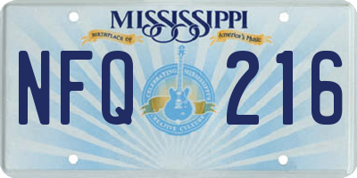 MS license plate NFQ216