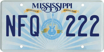 MS license plate NFQ222