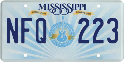 MS license plate NFQ223