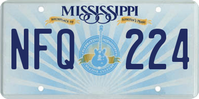 MS license plate NFQ224