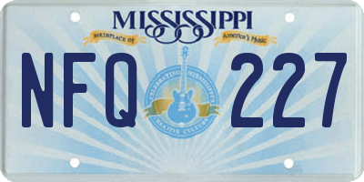 MS license plate NFQ227
