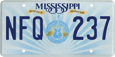 MS license plate NFQ237