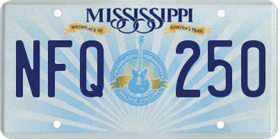 MS license plate NFQ250