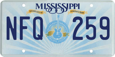 MS license plate NFQ259