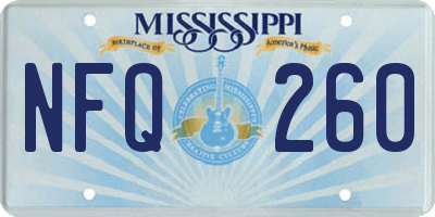 MS license plate NFQ260