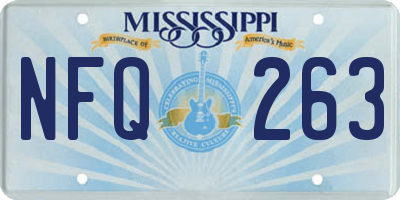 MS license plate NFQ263