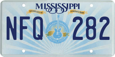 MS license plate NFQ282
