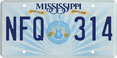 MS license plate NFQ314